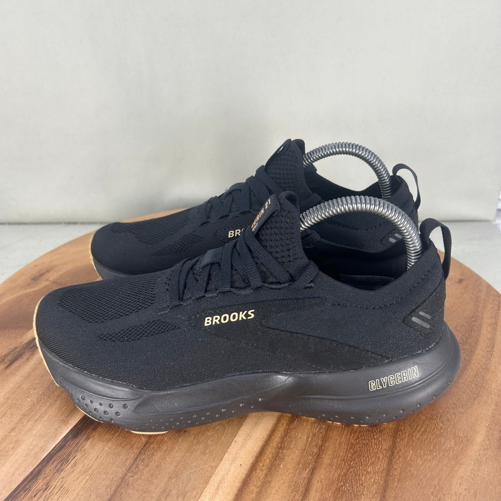 Brooks Glycerin StealthFit 21 Womens Running Shoes Black Gold 1204101B056 8.5 B - Picture 3 of 7